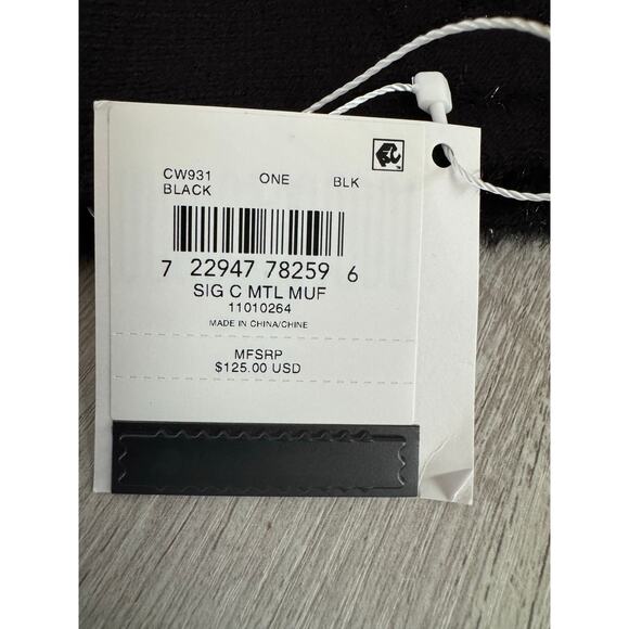 Signature C Metallic Muffler, Black Scarf - Picture 3 of 5